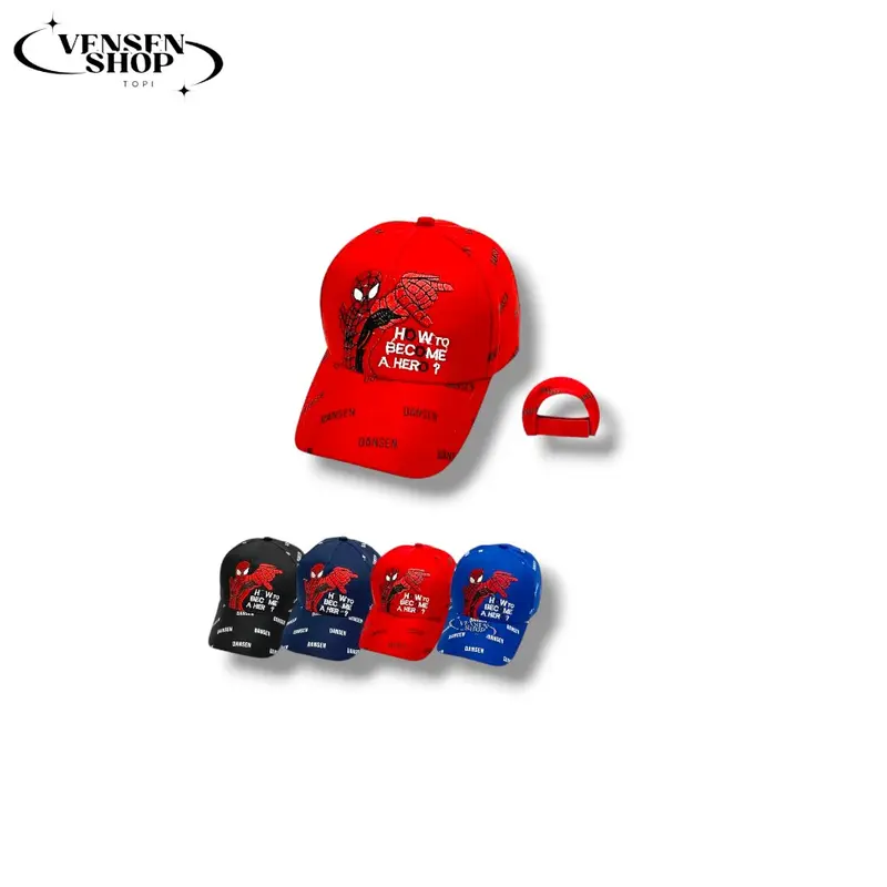 Topi Baseball Anak Karakter Spiderman bordir Sablon (SP DANSEN) Fashion 2