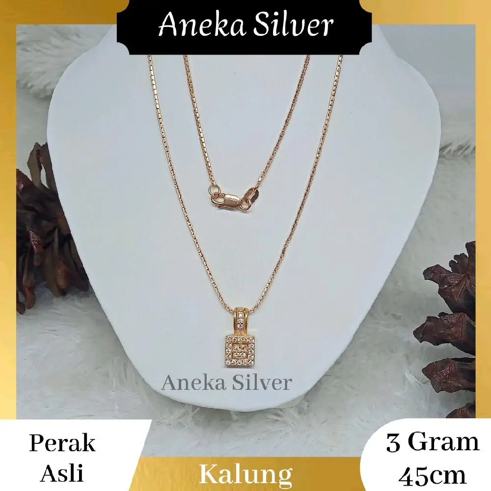 Kalung Itali Santa + Liontin Mata Variasi, Perak 925 Kalung Itali Santa + Liontin Mata Variasi, Perak 925