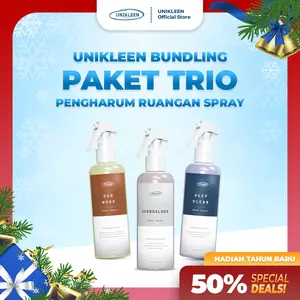 UNIKLEEN BY ADREENA Paket Trio Rekomendasi ISI 3 250ml Room Spray Multi Purpose Parfume Anti Bacterial Linen Spray Pengharum Pewangi Aroma Eksklusif Segar dan Menyegarkan  pengharum ruang  pengharum ruangan yang tahan lama pengharum ruangan ala hotel
