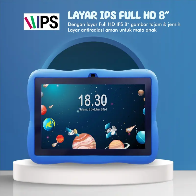 Tablet Anak Android Easytech E-18 Layar Sentuh IPS 8 Inch WiFi Only / Tablet Belajar Anak Edukasi paket  tablet q  tab 1