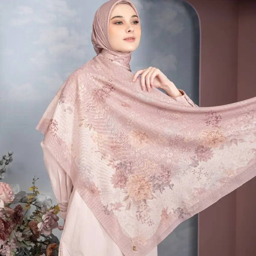 HEYLOCAL'S OSAKA SCARF POWDER - Hijab Segi Empat Printed Vinest Voal