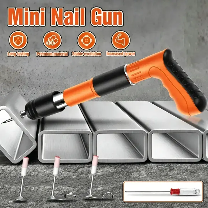 [COD]Nail Gun Pistol Paku/Pistol Pengencang/Mesin Paku Beton Fastening Gun Ramset Gun Alat Paku Tembak Paku Tembok Beton Kuku Gun paku tembak beton ramset tembak beton Kit Pelubang Alat Paku Willow -langit Dinding Dinding
