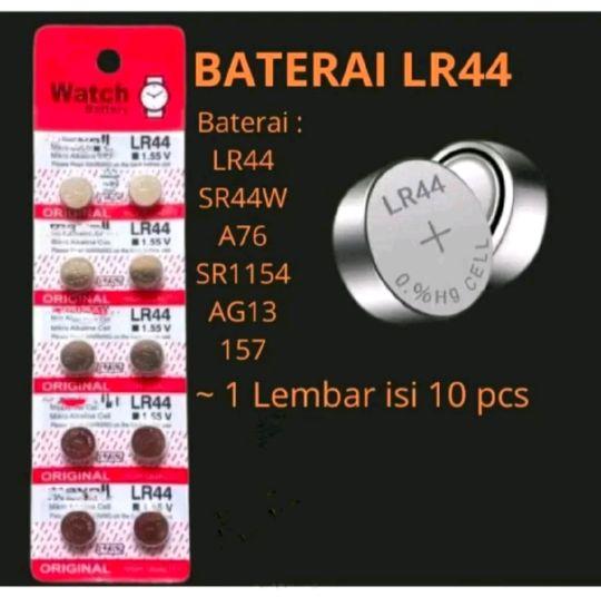 1 Lebar Isi 10pcs Batrai LR44 1.55V Watch Watches