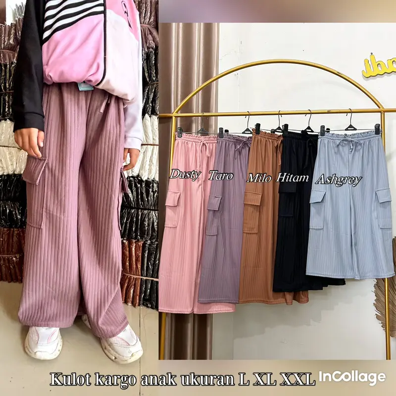 Kulot Cargo Anak/ Size  L XL XXL /Knit Premium 0