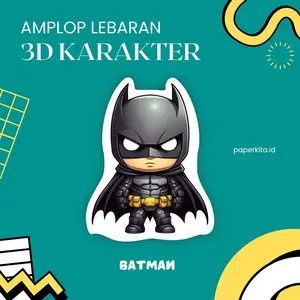 Amplop  Lebaran 3d Karakter Labubu Idul Fitri Imlek 2026 Angpau Kuromi Sanrio Super Hero Gemoy Lucu