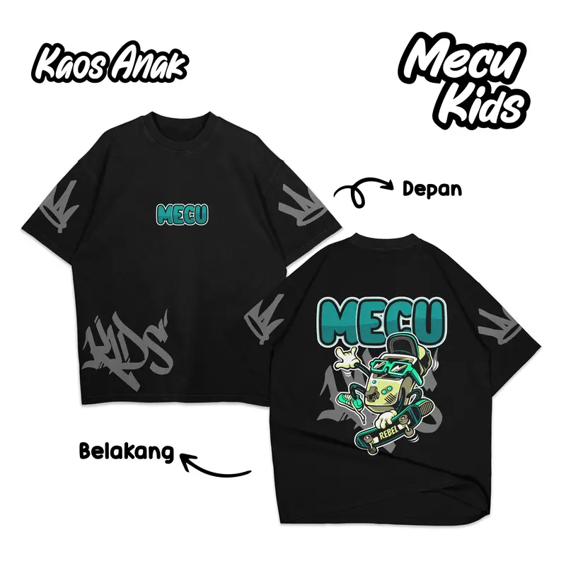 Himoku joy skate Kaos Distro Anak Laki Laki Perempuan 4 5 6 7 8 9 10 11 12 Tahun Katun Combed 0