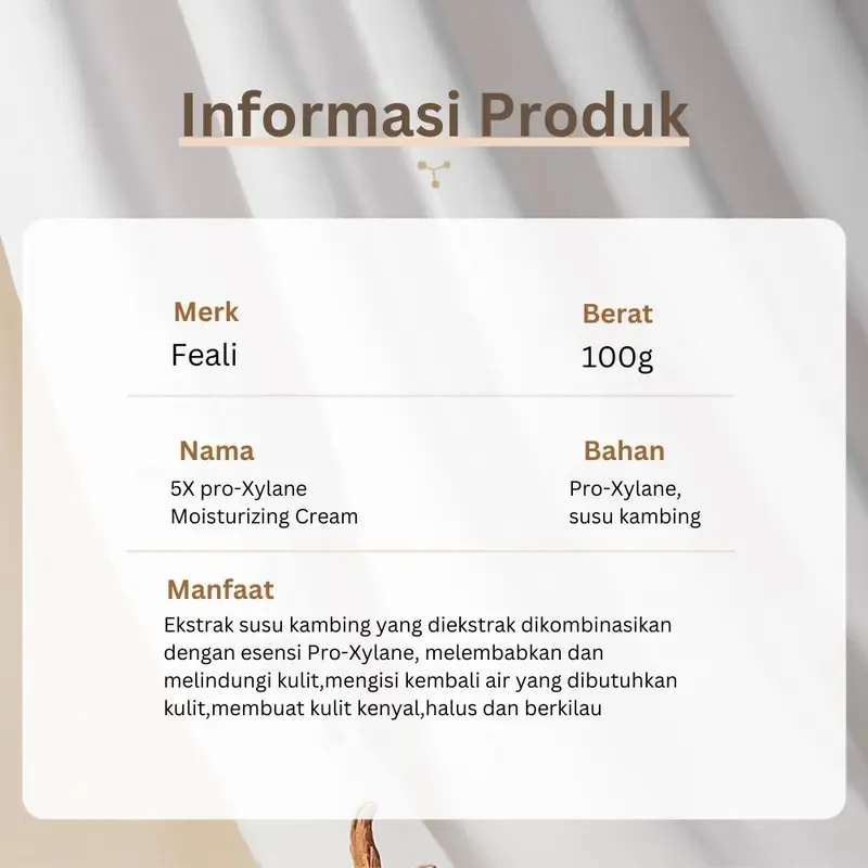 [BPOM] FEALI 5X Pro-Xylane Goat Milk Anti-Aging and Moisturizing Cream Pelembab Wajah Anti Aging 7