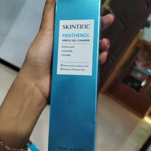 SKINTIFIC Facial Wash Cleanser |   Panthenol Gentle Gel Cleanser/Brightening Cleanser |5X Ceramide & Panthenol & Niacinamide & 3X Acid Acne | Gel Pembersih Lembut, Mencerahkan, Melembabkan, Anti Jerawat, Untuk Semua Jenis Kulit, Wajah, Pencerah