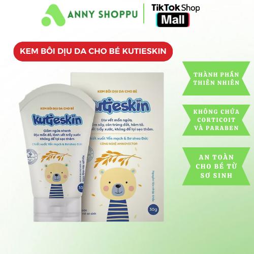 KUTIESKIN Kem Bôi Dịu Da Mẩn Ngứa Muỗi đốt Hăm Tã Rôm Xảy Cho bé Tuýp 30g _ Chính hãng