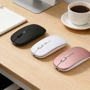 Ratón Inalámbrico Recargable con Receptor Nano para Notebook PC Laptop Apple Diseño Ultra Delgado y Ergonómico en Negro Blanco Oro Rosa