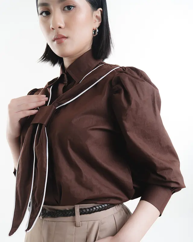 ELSE | Daissy Shirt | Kemeja Wanita Dasi Atasan Casual dan Formal 100% Infinit Cotton kemeja  viral 5