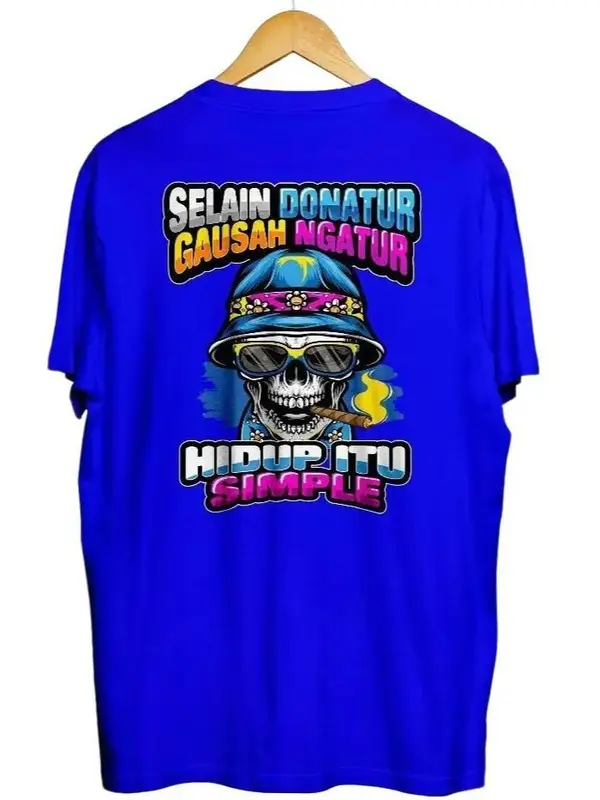 Kaos pria sablon depan belakang motif kata kata tulisan SELAIN DONATUR GAUSAH NGATUR VOL 1 Lembut Nyaman Kaos Distro 1