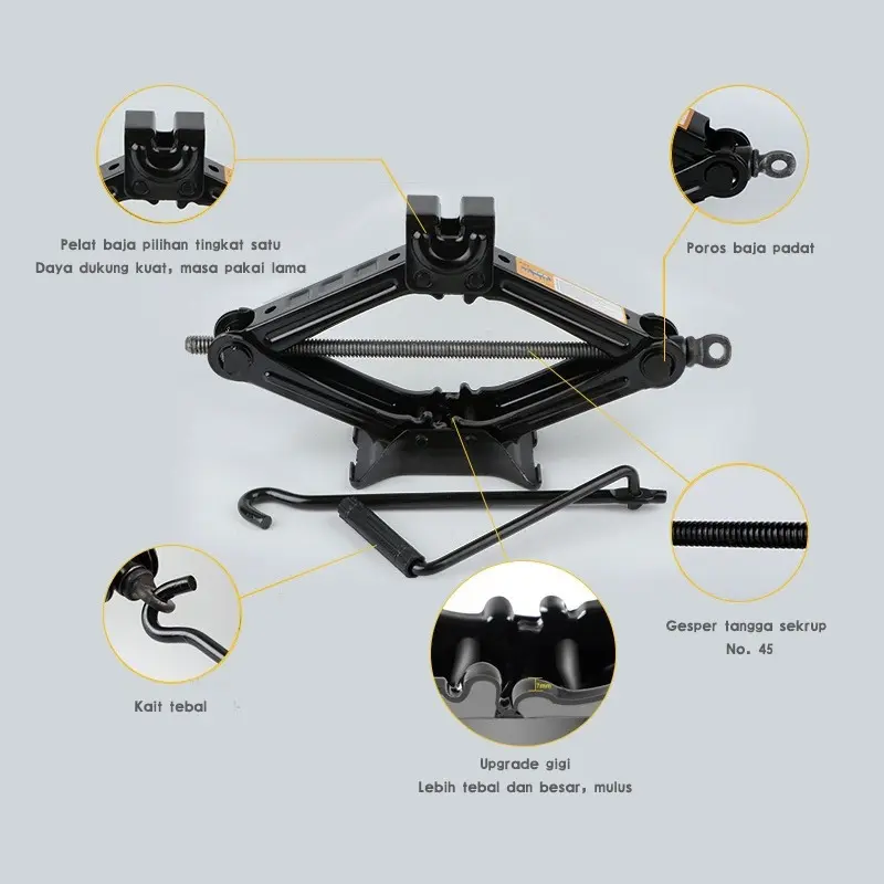 Dongkrak Mobil BLACK/1ton dongkrak mobil /dongkrak gunting / dongkrak pengangkat tipe tangan / - untuk perbaikan ban mobil 2