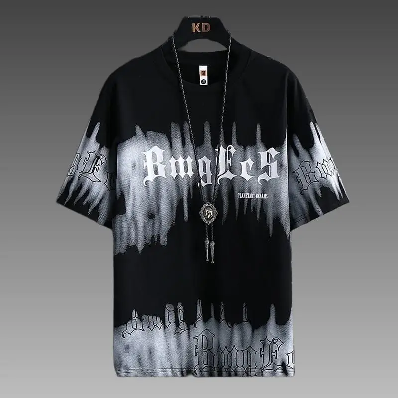Baju Pria Oversize Jumbo Size M|L-3XL Distro Kaos Pria Lengan Pendek T-shirt Korean Style Lokal Motif Sablon Atasan Dewasa Angeles Oblong Cowok Santai Keren Simple Combed 3