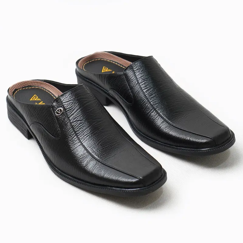 Sepatu Slop Bustong Kulit Sapi Asli Original Velko Shoes Pria Sendal sepatu sandal kulit asli 1