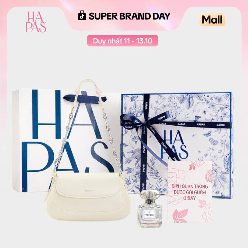 [Combo Mini] Túi Xách Nữ Chain Handle HAPAS Hobo Nắp Gập Đeo Vai Size 23