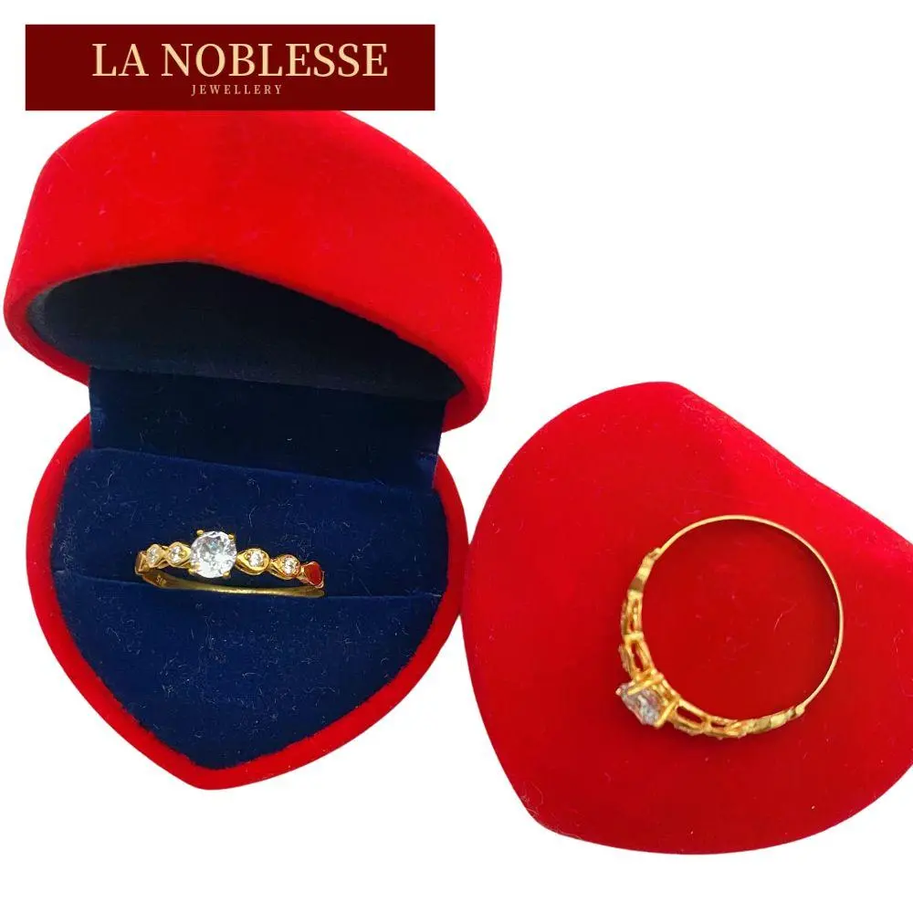 Ready Stock Cincin Emas 375 batu Chinta Single Batu Seodi
