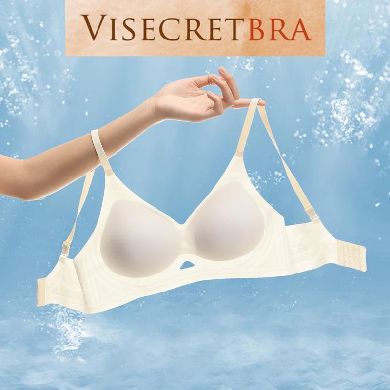 VN250355 -- VISECRET Bra Áo Lót Nữ Su Đúc Chất Vải Mịn Thoáng Khí Có Mút Gom Nâng Vòng 1 Không Gọng Bảng Lưng To Hạn Chế Mỡ Lưng Giặt Tay Ở Nhiệt Độ Thường Không Sử Dụng Chất Tẩy