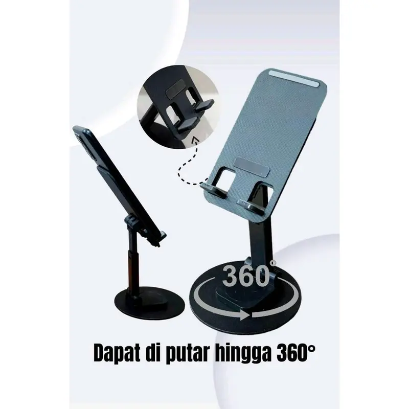 [BS] Stand Holder HP Tablet Putar 360 Rotation / Rotatble Phone Holder Universal Ipad Metal Besi ABS 0108 3