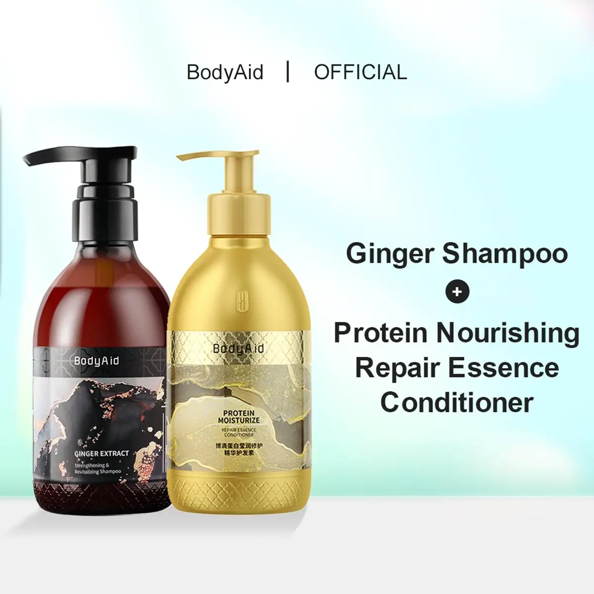 【alternative】-BodyAid-Ginger Extract Shampoo+Protein Moisturize Conditioner