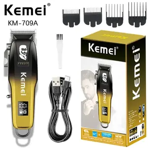 【2025】Kemei KM-709A Alat Cukur Rambut Elektrik Hair Clipper Alat Pencukur Kumis Jenggot Professional pemotong rambut Original