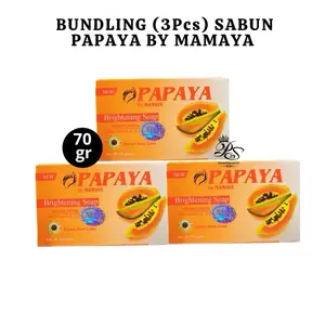 BUNDLING (DAPAT 3PCS) SABUN PAPAYA BY MAMAYA BRIGHTENING SOAP 70gr ASLI BPOM Mencerahkan wajah