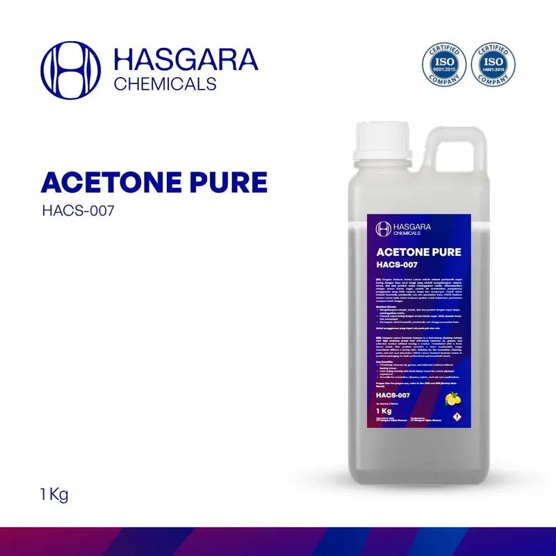 HACS 007 - Acetone Cairan Pembersih Kuku / Nail Polish Remover / Cairan Pembersih Serbaguna - Aroma Pure Lemon - 1 Kg