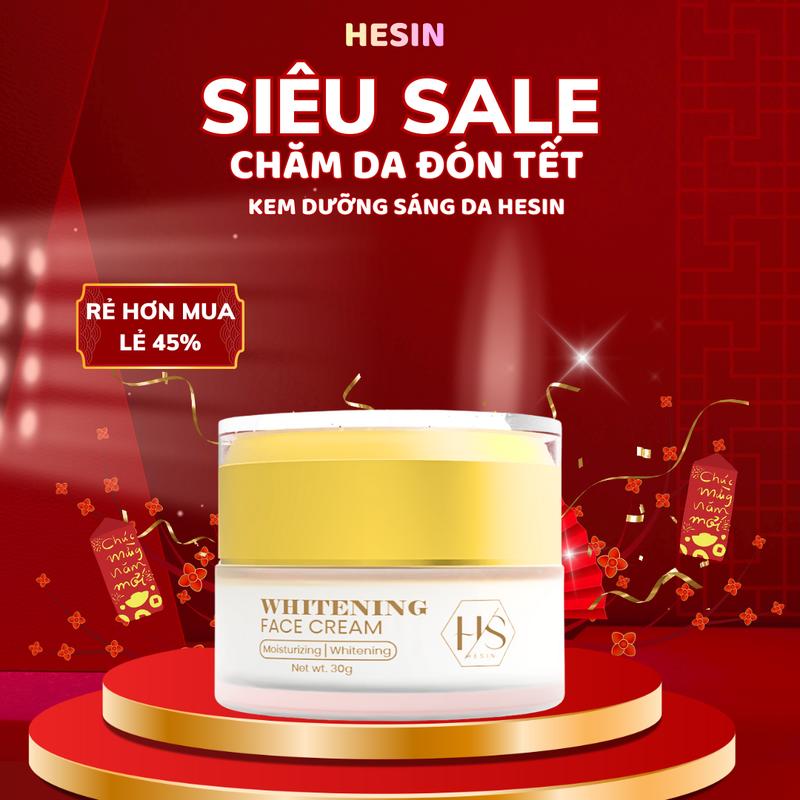 Kem Dưỡng Sáng Da Mặt HESIN WHITENING FACE Hỗ Trợ Cấp Ẩm Dưỡng Sáng Mờ Thâm Cream Skincare Làm Đẹp Da Kem Face
