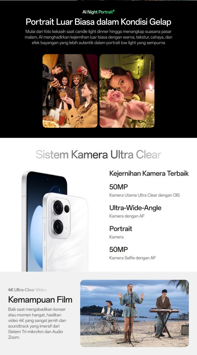 OPPO Reno13 5G 12GB/256GB [80W SUPERVOOC 5600mAh Battery, IP69 Water Resistance: Underwater Photography, AI Livephoto]