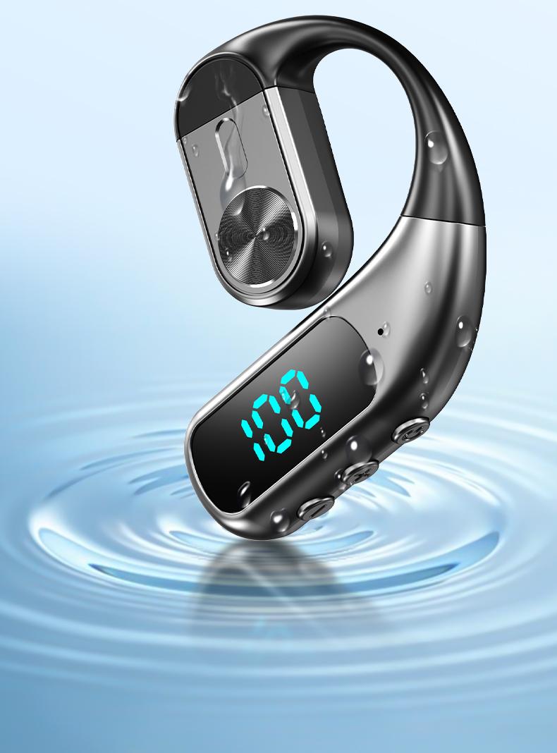 K1 Single Wireless Earphones Air Conduction OWS Headphone HiFi Ear-Hook Music Sports Noise Cancelling Headset Untuk Semua Smartphone K1 Single Wireless Earphones Air Conduction OWS Headphone HiFi Ear-Hook Music Sports Noise Cancelling Headset Untuk Semua Smartphone