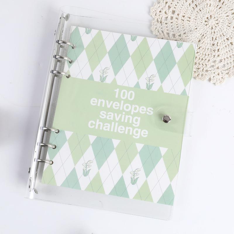 Product Introduction of (Ready Stock)Pengikat Penyimpanan Wang, Termasuk 100 Sampul Surat, Sesuai untuk Kit Cabaran Penyimpanan Wang, Buku Cabaran Kertas Alat Tulis Hadiah  Stationery transparent plastic keras untuk tudung Paper 21