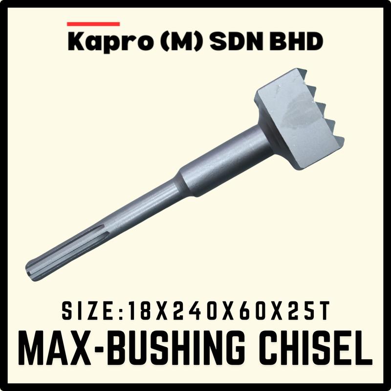 SDS-MAX BUSHING CHISEL SIZE: 18X240X60X25T - TikTok Shop Malaysia