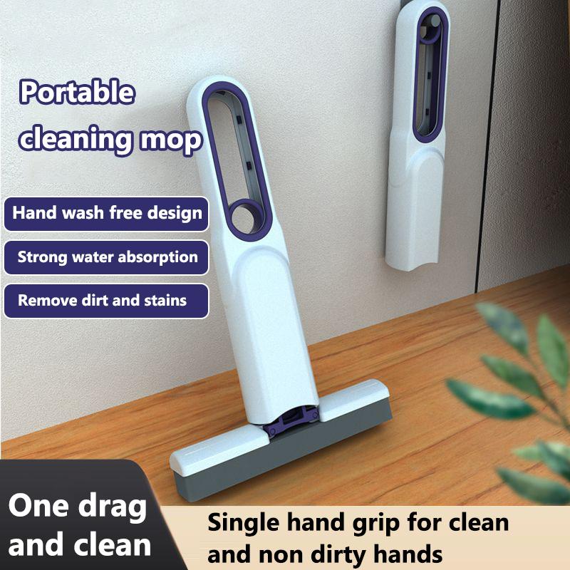 Product Introduction of 【Foldable No-Rinse】Mini Tabletop Mop - Self-Squeezing Sponge Mop for Kitchen/Sink Crevices, Compact & Anti-Mold, Portable Dust Cleaning Tool 2