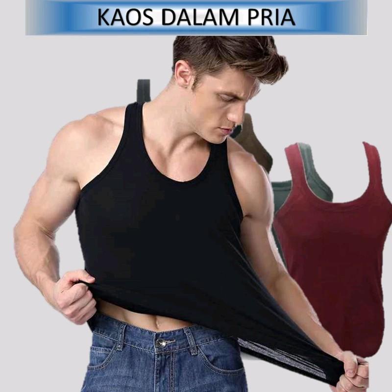 PROMO Singlet 4 Pcs 50 Ribu kaos Dalam Pria Katun 30S Adem Nyerap Keringat 5