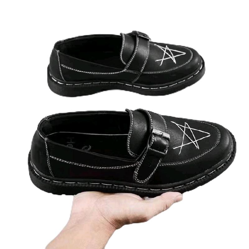Sepatu Jhon Docmart Casual Formal Shoes Pria Pantofel Kerja Hitam Fantofel Wanita Karet 0