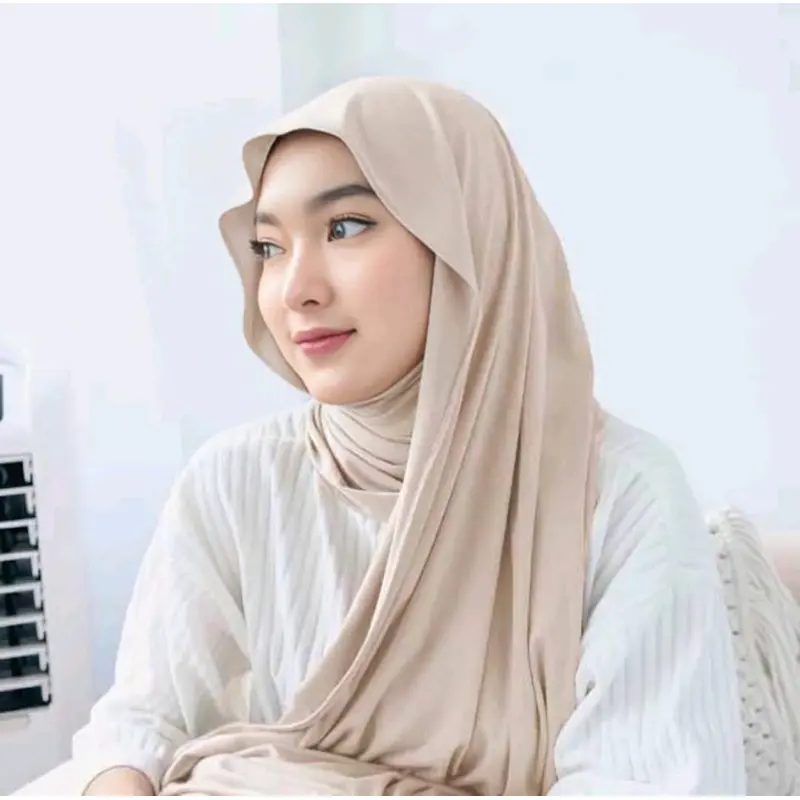 PASHMINA KAOS JERSEY | PASHMINA KAOS MUSLIM | HIJAB CANTIK PASHMINA PANJANG DEWASA| KERUDUNG WANITA PASHMINA JERSEY | PASHMINA SYAL TANPA PAD 1