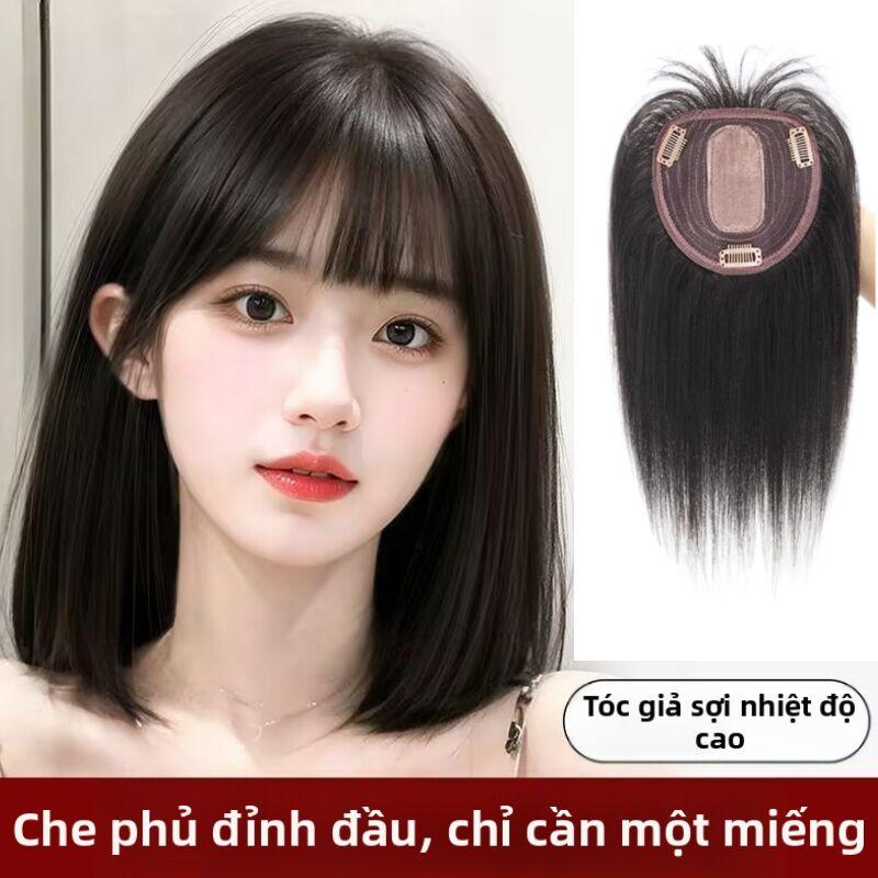  751 phiên bản nâng cấp của tóc giả nữ tóc mái 4D kẹp dễ sử dụng có thể che đi tình trạng hói nhẹ đến nặng và tóc bạc giúp bạn trông trẻ trung và tự tin hơn dài 30cm 