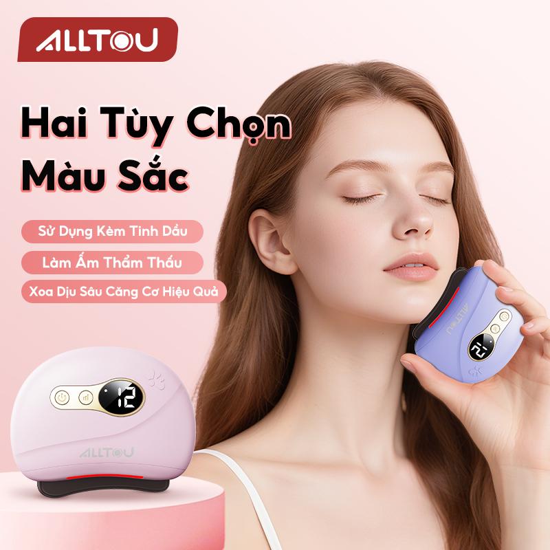 ALLTOU Máy Cạo Gió Massage Điện 3-trong-1 Chăm Sóc Toàn Thân 12 Cấp Rung Nhiệt 40-65°C Kiểm Soát Thông Minh An Toàn Dành Cho Người Lớn Tuổi & Người Mới Bắt Đầu