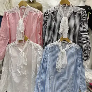 Kemeja katun premium mix krah katbol pita