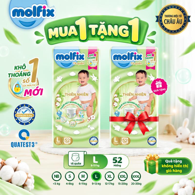 [MUA 1 TẶNG 1_K hiển thị giỏ hàng] [KOL] Tã/bỉm quần Thiên nhiên Super Jumbo Với Bông Organic & Sợi Tre Tự Nhiên Thấm Hút Nhanh 3 Lần Cho Bé