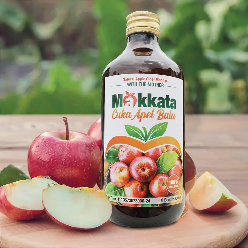 Cuka Apel Asli Murni Original Makkata With The Mother 330ml - Apple Cider Vinegar cuka apel  original 1