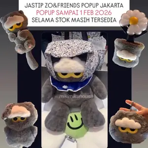 READY GDRAGON ZOA OFFICIAL MERCHANDISE ZO&FRIENDS A&NE PLUSH KEYRING DOLL BONEKA PLUSHIE ZOA G-DRAGON POUCH KEYCHAIN CUSHION HAT POUCH BAG REUSABLE SCARF TAS BIGBANG GD CAT POPUP JAKARTA POP UP MOVING EAR HAT