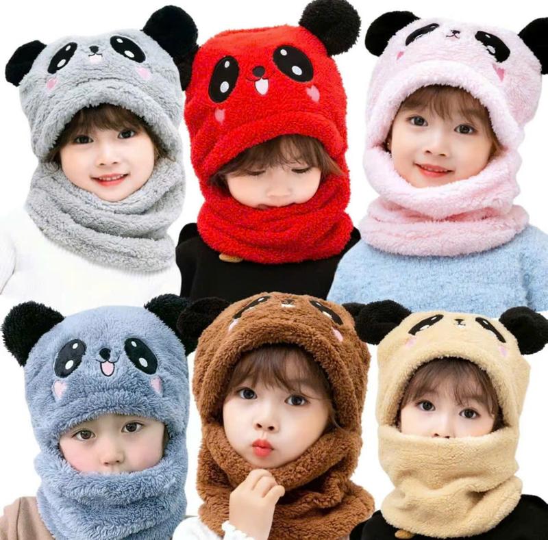 Mũ lông Gấu PANDA Cho bé ,mũ len trẻ em lông cừu cho bế 2- 8 tuổi ấm áp cho mùa đông