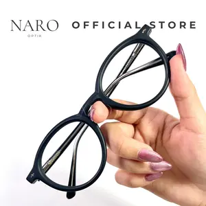 NARO Frame kacamata Brody pria  bulat photocromic antiradiasi minus pria wanita terbaru Glasses Diamond Eyewear Lensa silinder daily oval  (beli 1 dapat 1)