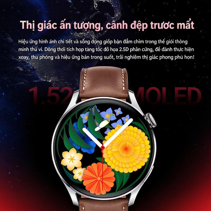 2026 smartwatch, featuring synchronized photo capture, Bluetooth calling, message notifications, and a round display.