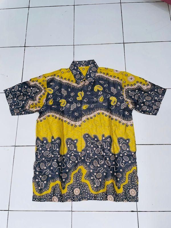 Product Introduction of [BISA COD] HEM BATIK PRIA BAHAN KATUN PRIMA Grade A - MOTIF KEKINIAN Cowok Formal casual Blue Shirts Baju Couple Seragam Kerja Keren 58