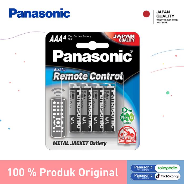 Gambar Panasonic Baterai Remote Control UM-4NRCD/4B AAA R03 Manganese Hitam 4pc Battery A3 Batre dari Panasonic Battery Indonesia Kota Administrasi Jakarta Barat Tokopedia