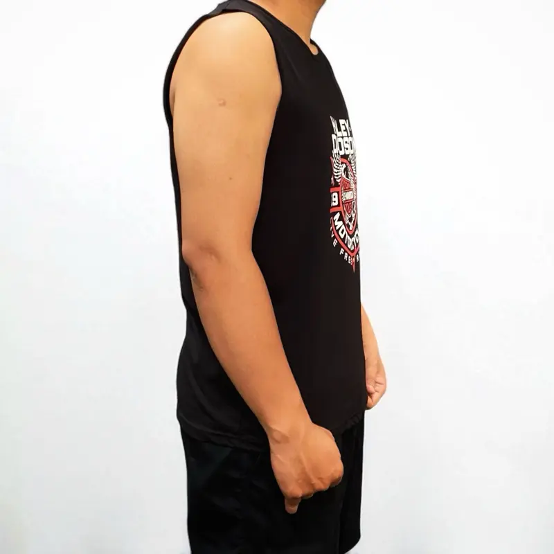 Guano Kaos Singlet Lekbong pria Kutang Katun 30s Pantai Santai Gym Fitness Tanpa Lengan Sleeveless Tank Top Vest - Distro, Dewasa kutung - Hitam, Motif baju Muscle - Baju Olahraga 2