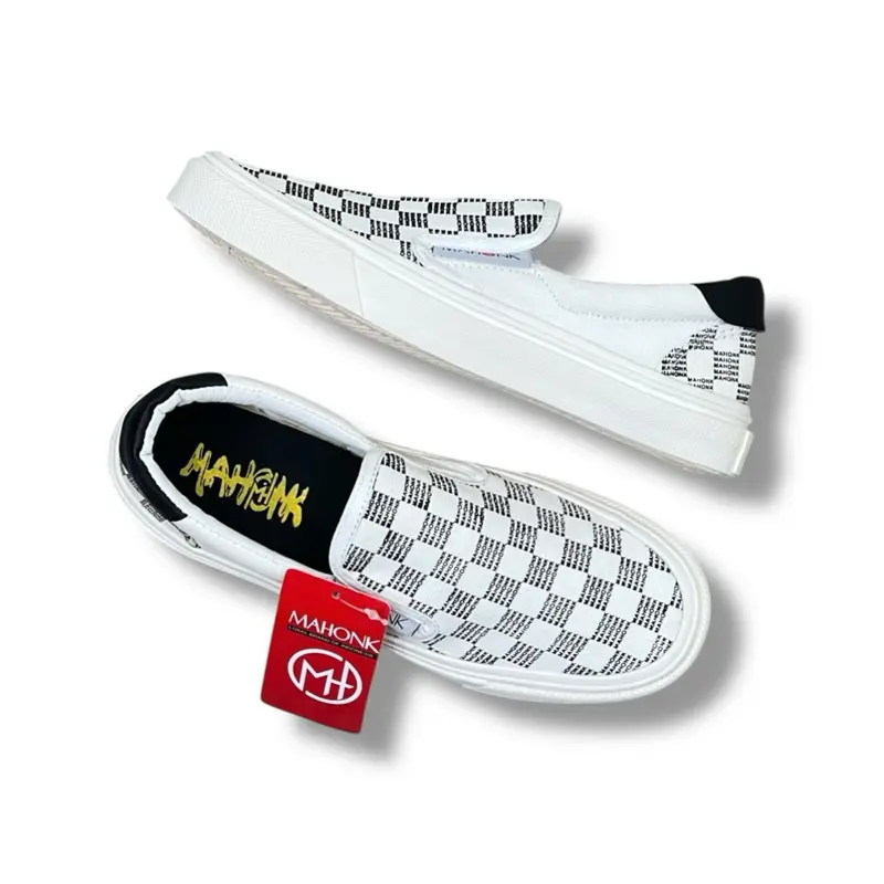 SEPATU MAHONK - Slip On New Arrival Bisa Cod Motif Catur Og Mahonk Full cream 0