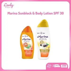 Marina UV White Sunblock SPF 30 85ml | Marina UV White Extra SPF 30 Anti Pollution Hand & Body Lotion 92ml & 185ml